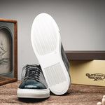 Calzoleria Toscana Q421 Crocodile & Suede Sneakers Grey