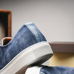 Calzoleria Toscana Q421 Crocodile & Suede Sneakers Blue