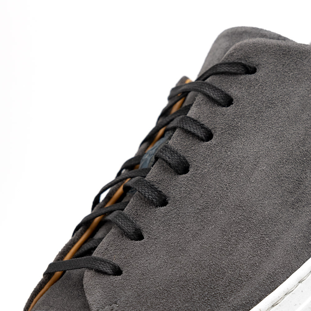 Calzoleria Toscana Q421 Crocodile & Suede Sneakers Grey