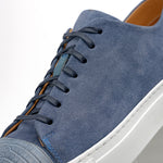 Calzoleria Toscana Q421 Crocodile & Suede Sneakers Blue