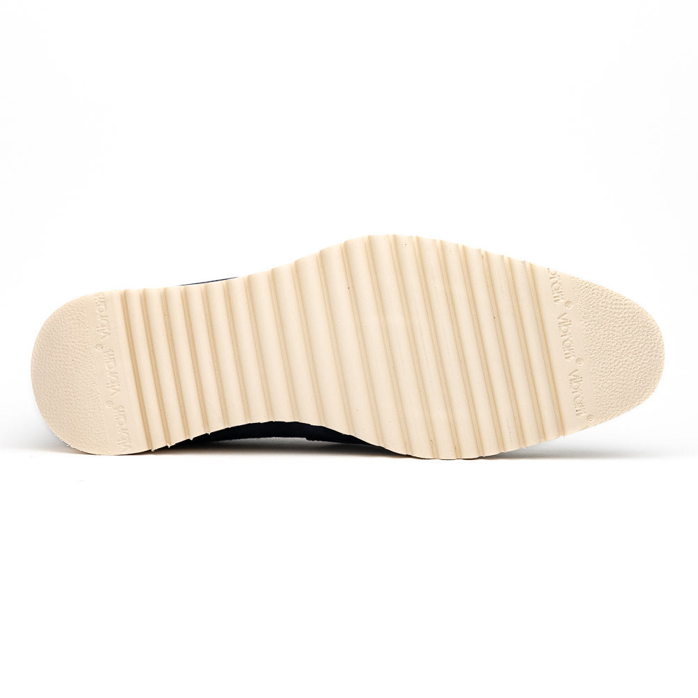 Calzoleria Toscana Q954 Suede & Calfskin Loafers Blue