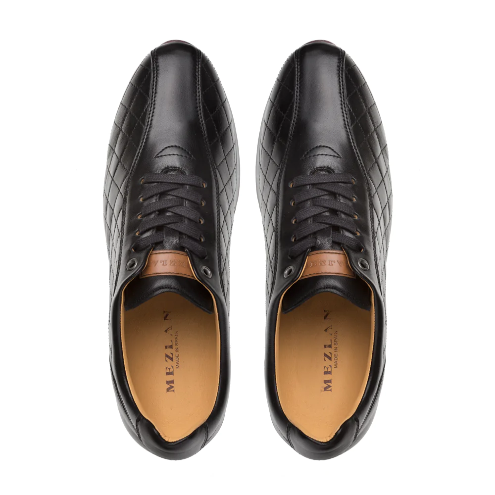 Mezlan Quilted Nappa Sneaker Black