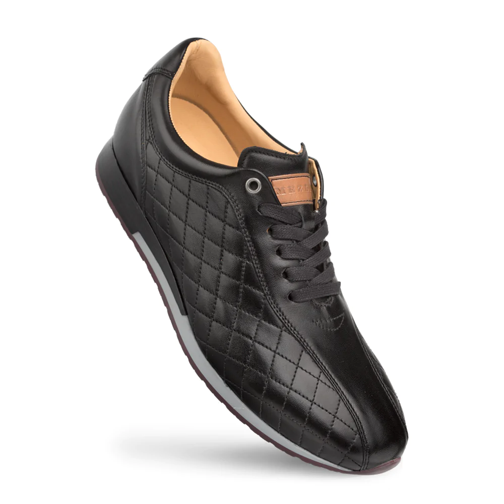 Mezlan Quilted Nappa Sneaker Black