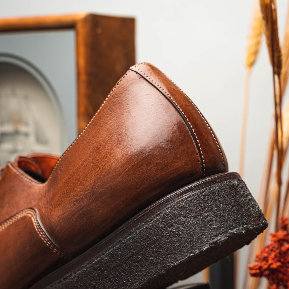 Santoni Shoes Quoit 5 Cap Toe Shoes Tan
