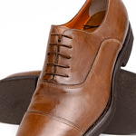 Santoni Shoes Quoit 5 Cap Toe Shoes Tan