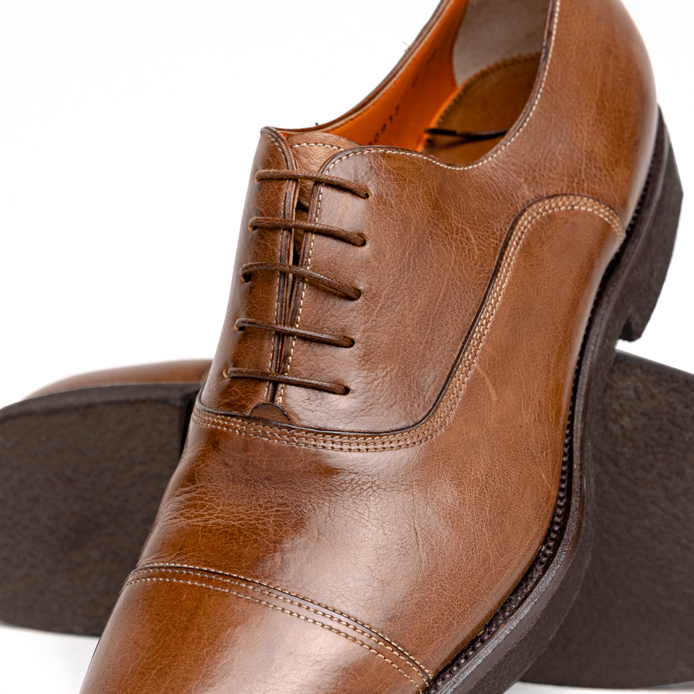 Santoni Shoes Quoit 5 Cap Toe Shoes Tan