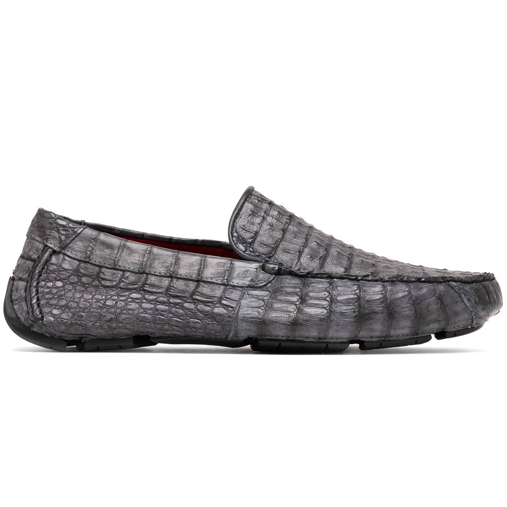 Marco Di Milano Remo Caiman Crocodile Driving Shoes Grey