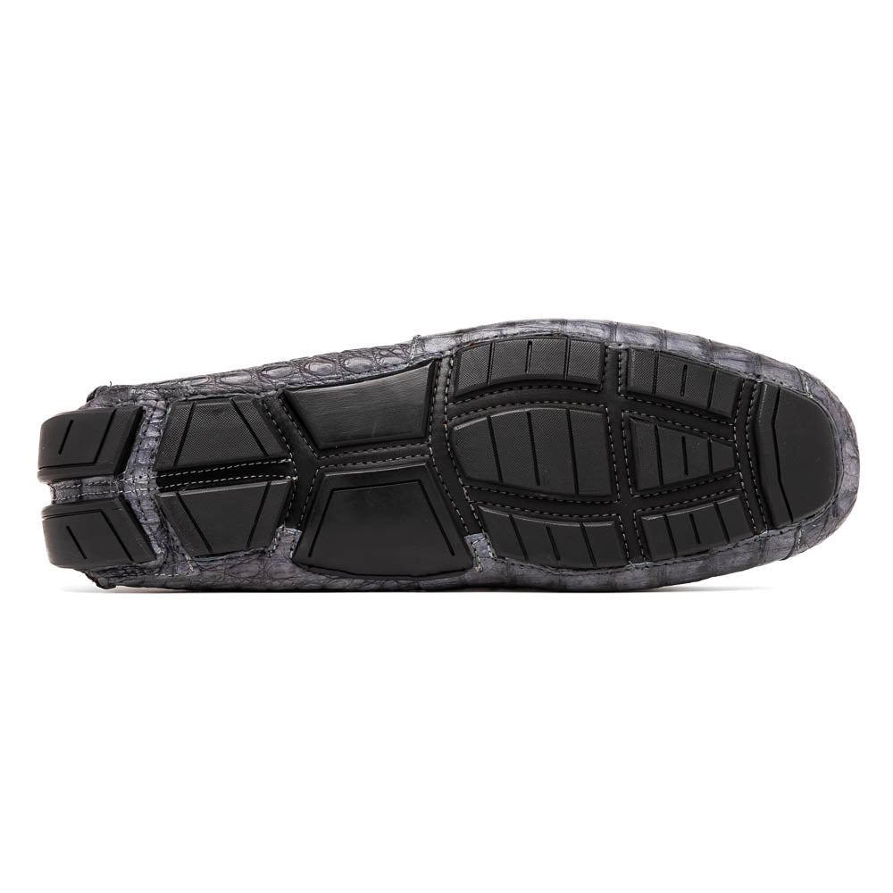 Marco Di Milano Remo Caiman Crocodile Driving Shoes Grey