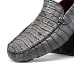Marco Di Milano Remo Caiman Crocodile Driving Shoes Grey