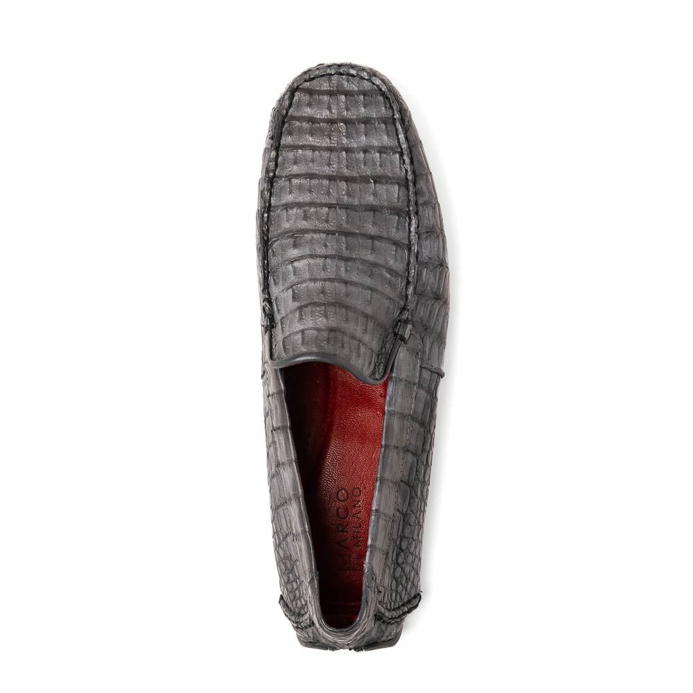 Marco Di Milano Remo Caiman Crocodile Driving Shoes Grey