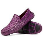 Marco Di Milano Remo Caiman Crocodile Driving Shoes Purple