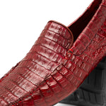 Marco Di Milano Remo Caiman Crocodile Driving Shoes Wine