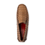 Marco Di Milano Remo Caiman Crocodile Driving Shoes Stone Wash Brown