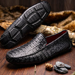 Marco Di Milano Remo Caiman Crocodile Driving Shoes Black