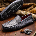 Marco Di Milano Remo Caiman Crocodile Driving Shoes Grey