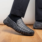 Marco Di Milano Remo Caiman Crocodile Driving Shoes Grey