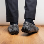 Marco Di Milano Remo Caiman Crocodile Driving Shoes Grey
