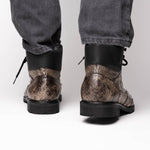 Marco Di Milano Renzo Ostrich Lace Up Boots Stone Black