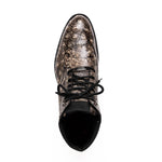 Marco Di Milano Renzo Ostrich Lace Up Boots Stone Black