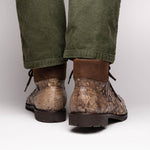 Marco Di Milano Renzo Ostrich Lace Up Boots Stone Brown