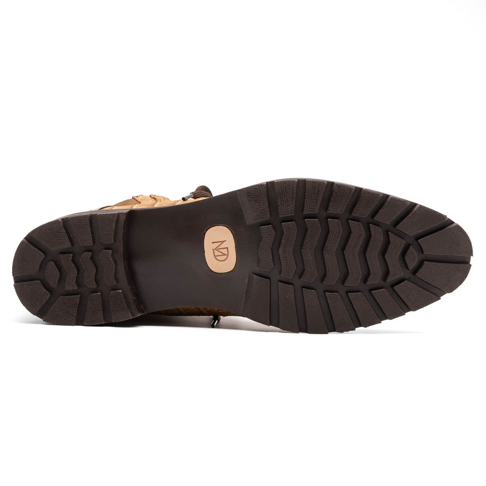 Marco Di Milano Leoni Caiman Crocodile Lace Up Boots Oil Orix