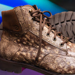 Marco Di Milano Renzo Ostrich Lace Up Boots Stone Brown