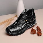 Belvedere Rexy Hornback Crocodile and Calfskin Sneakers Black