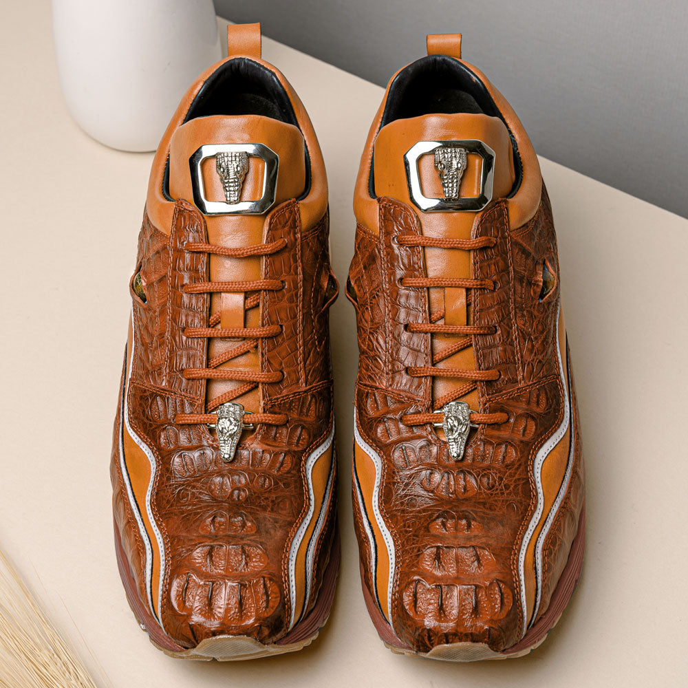 Belvedere Hornback Crocodile / Calfskin Sneakers Antique Sport