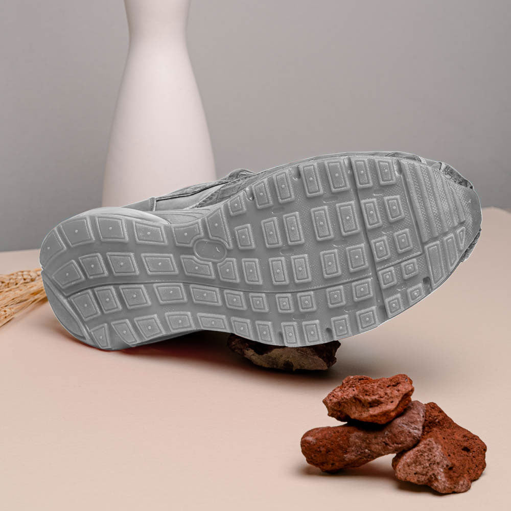 Belvedere Rexy Hornback Crocodile and Calfskin Sneakers Gray