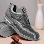 Belvedere Rexy Hornback Crocodile and Calfskin Sneakers Gray