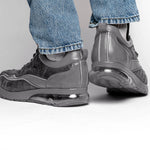 Belvedere Rexy Hornback Crocodile and Calfskin Sneakers Gray