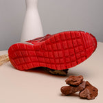 Belvedere Rexy Hornback Crocodile and Calfskin Sneakers Red