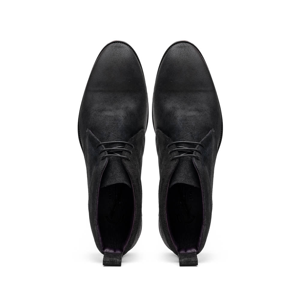 Zelli Rezza Italian Suede Chukka Boot Black (46-602-BLK)