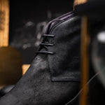 Zelli Rezza Italian Suede Chukka Boot Black (46-602-BLK)