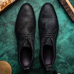 Zelli Rezza Italian Suede Chukka Boot Black (46-602-BLK)