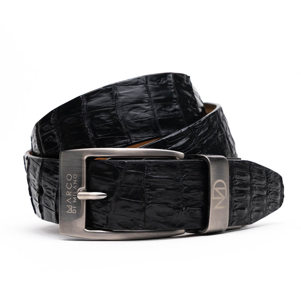 Marco Di Milano Riccardo Crocodile Belt Black