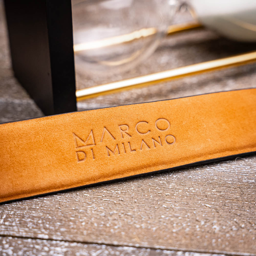 Marco Di Milano Riccardo II Crocodile Belt Blue Jean