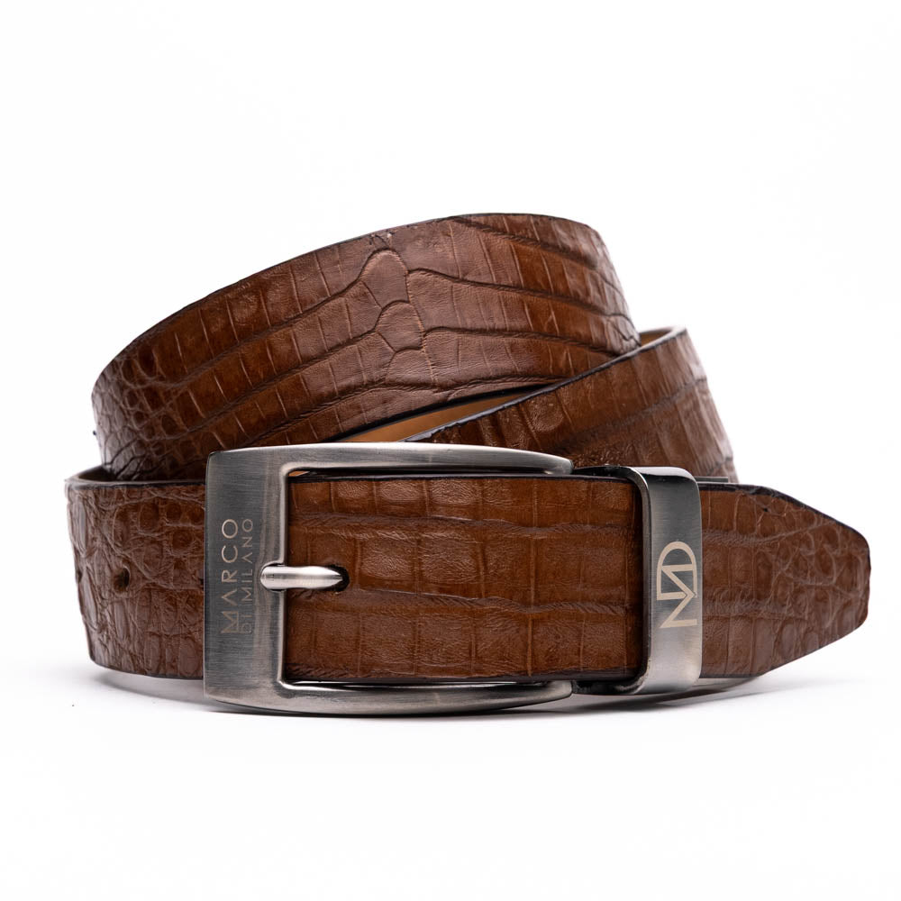 Marco Di Milano Crocodile Belt Bay Apache