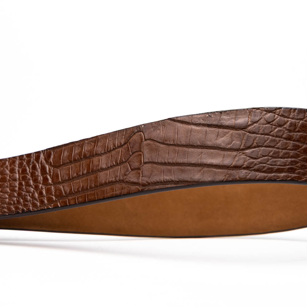Marco Di Milano Riccardo II Crocodile Belt Bay Apache