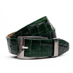 Marco Di Milano Crocodile Belt Forest Green