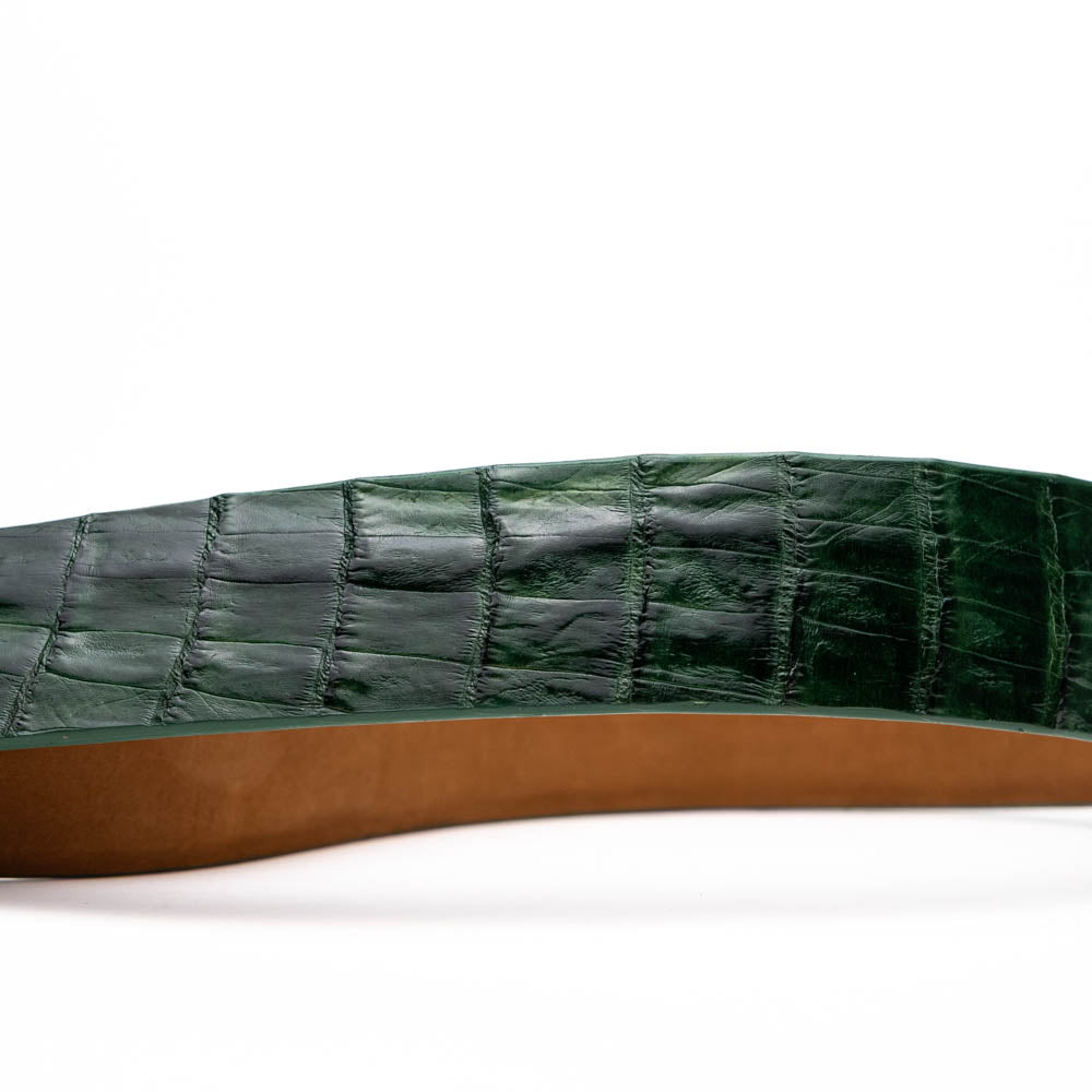Marco Di Milano Riccardo II Crocodile Belt Forest Green