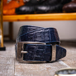 Marco Di Milano Riccardo Crocodile Belt Navy