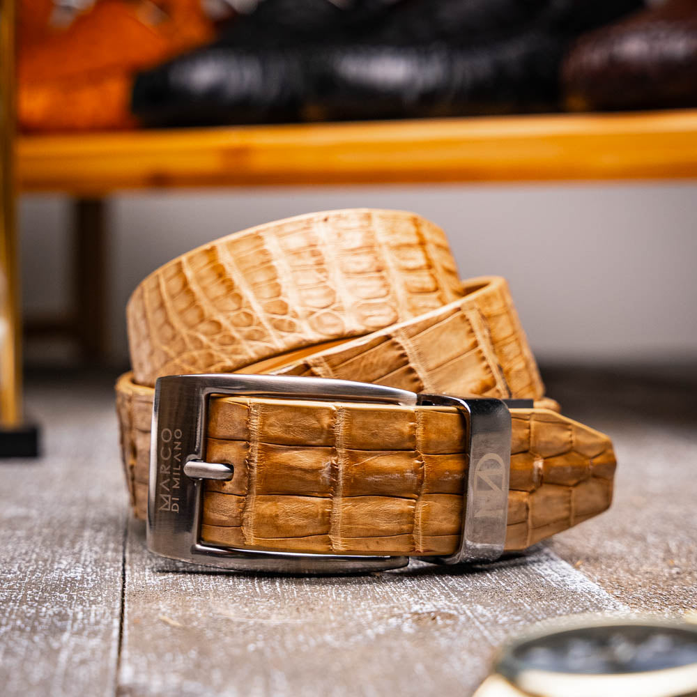 Marco Di Milano Riccardo Crocodile Belt Oil Orix