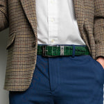Marco Di Milano Riccardo II Crocodile Belt Forest Green