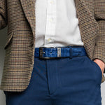 Marco Di Milano Riccardo II Crocodile Belt Blue Jean