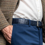 Marco Di Milano Riccardo Crocodile Belt Navy