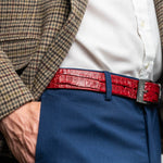Marco Di Milano Riccardo II Crocodile Belt Red