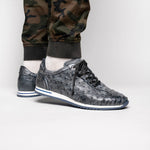 Zelli Rio Ostrich Sneakers Faded Black (63-112-BLK)