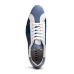 Zelli Ripi Calfskin Hand Weave Sneakers Blue (65-375-BLU)