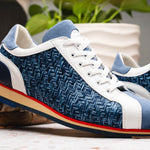 Zelli Ripi Calfskin Hand Weave Sneakers Blue (65-375-BLU)